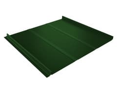 Фальцевая панель Кликфальц Line широкая, Полиэстер 0,45 мм, на замках, RAL 6002 лиственно-зеленый, GL